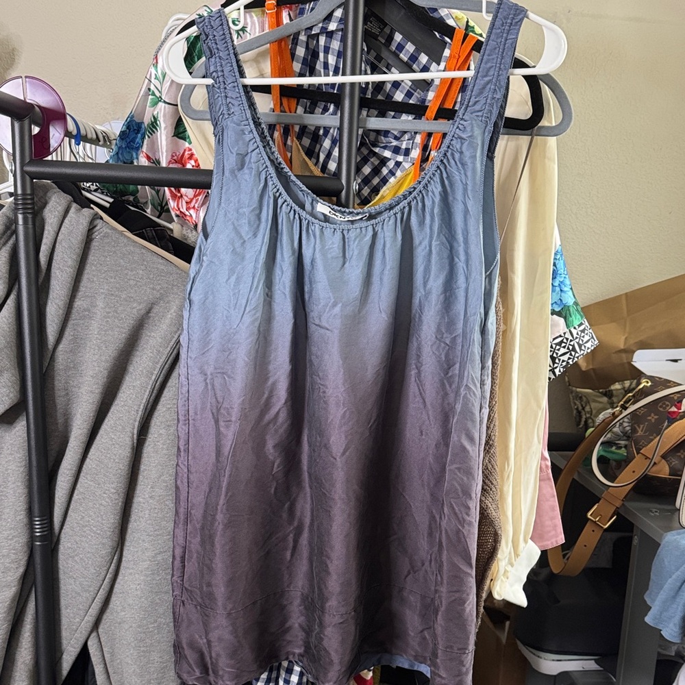DKNYC Blue and Purple Gradient Tank Top